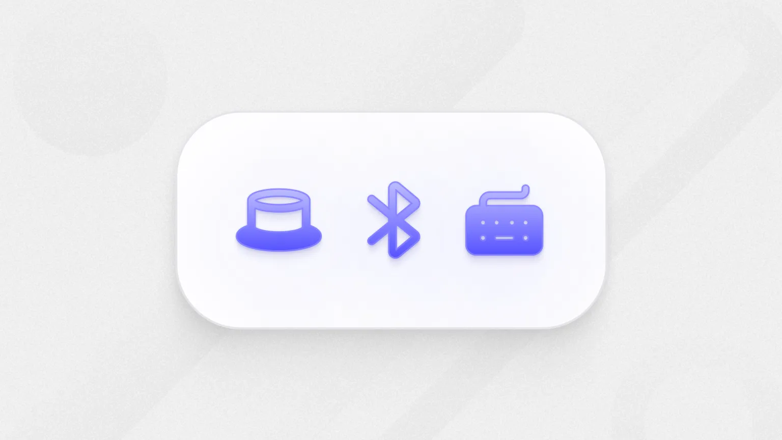 Illustration of a button, bluetooth icon, and keyboard