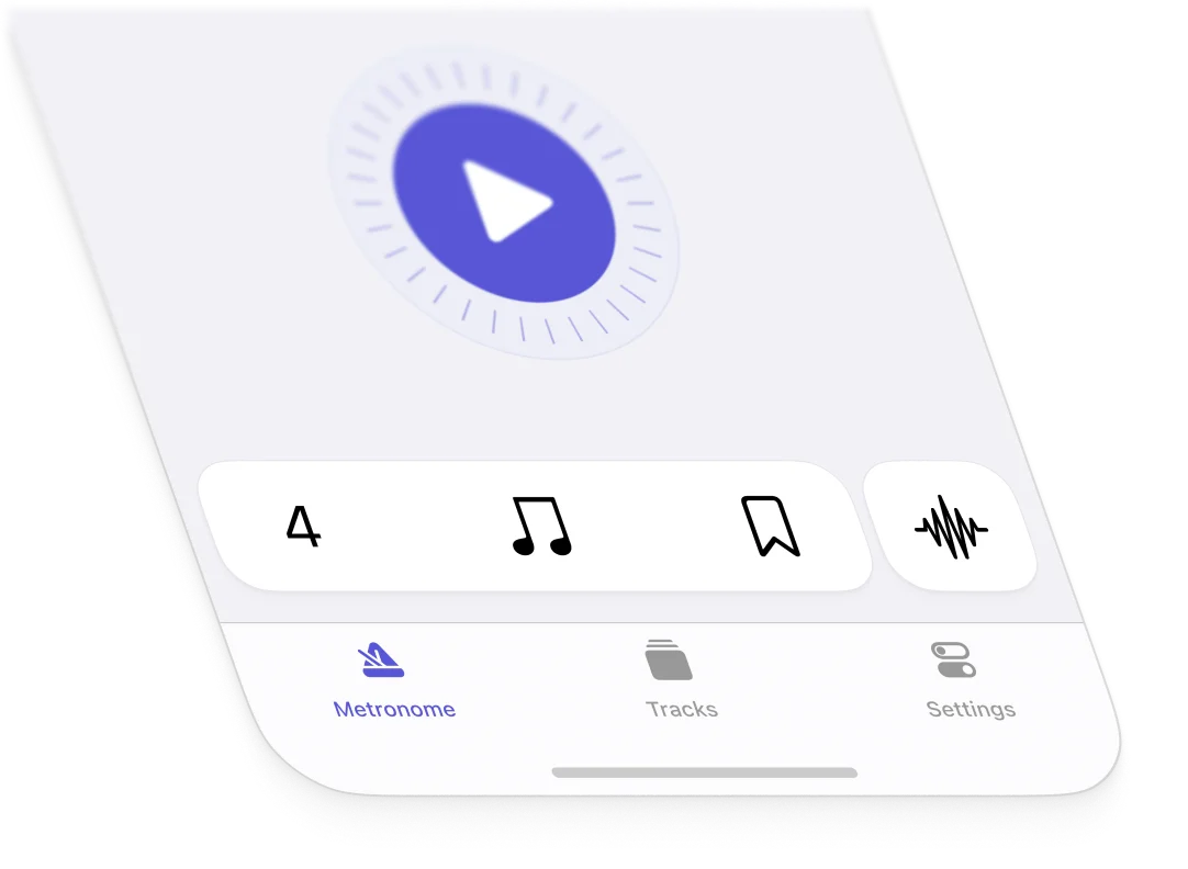 Screenshot of metronome interface for Subdivide