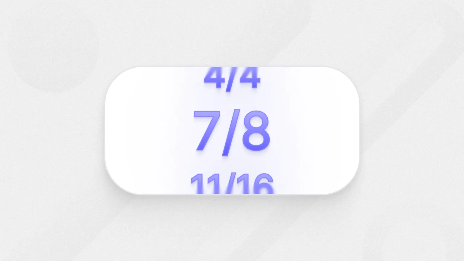A picture showing the UI for time signature selection in Subdivide.