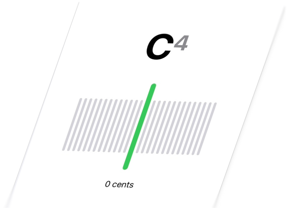 Chromatic tuner interface screenshot